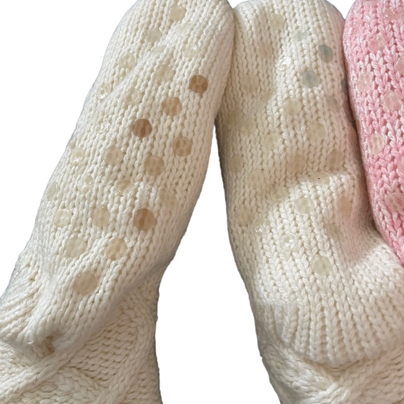 2 Pairs Joe Boxer Fleece lined Insulated Socks with Skid Dots on the Bottom NEW - Picture 8 of 12